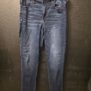 American Eagle Outfitters Women's Dark Blue Stretch Jeggings